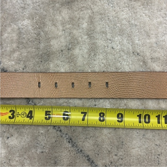 Lizzy Fortunato Louise Belt Brown Textured Leather with Clear Resin Buckle M/L main image 9